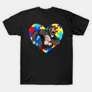 Autism Day monkey T-Shirt